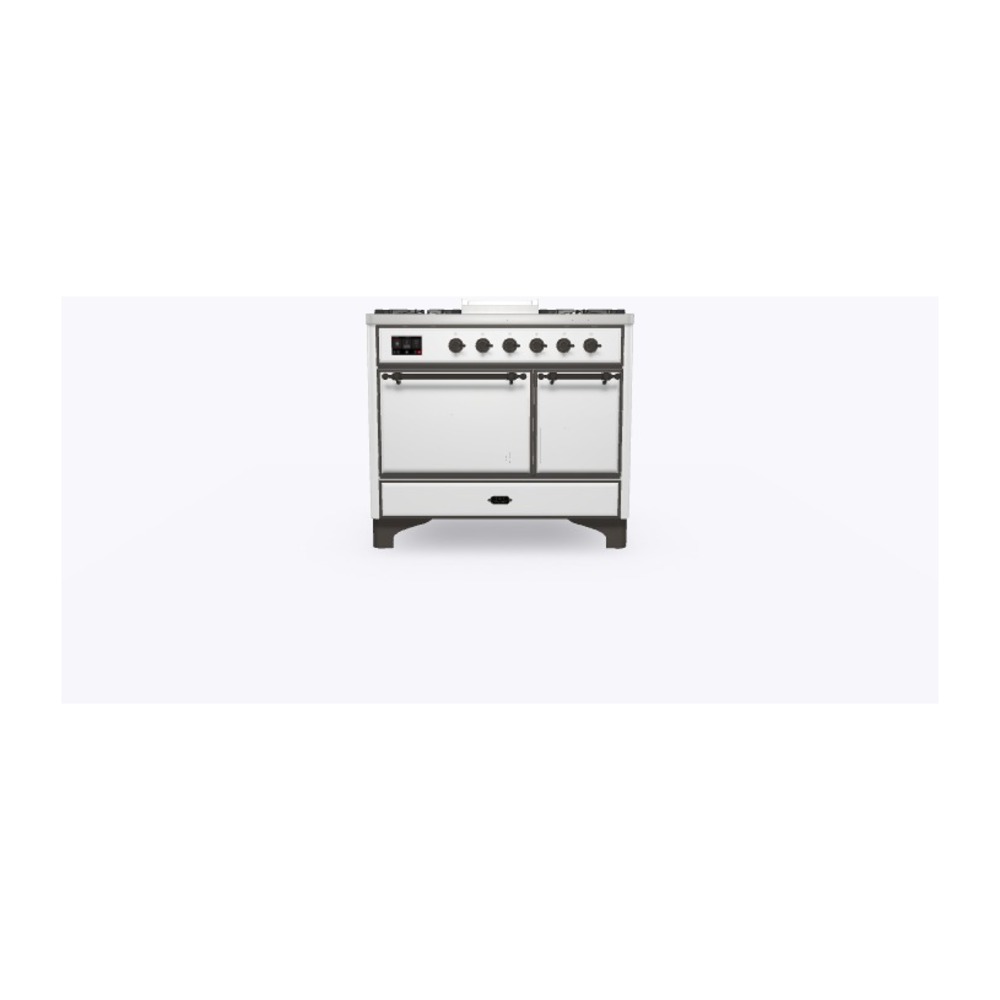 Majestic II 40 UMD10FDQNS3RAB Freestanding Dual Fuel Range with 6 Sealed Burners with Griddle Double Oven with Solid Door with Bronze knobs UMD10FDQNS3RABLP