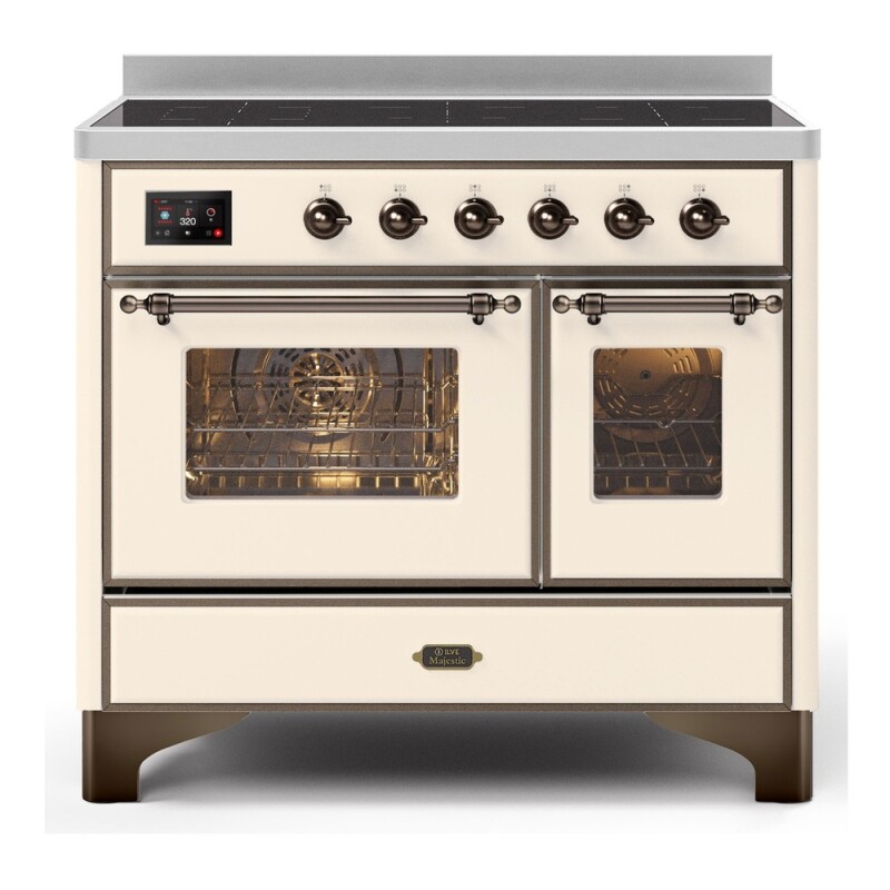Majestic II Series 40 inch Freestanding Electric Induction Range with 6 Elements, Smoothtop Cooktop, 3.82 cu. ft. Total Oven Capacity, Convection Oven, Viewing Window, Warming Drawer, with Br