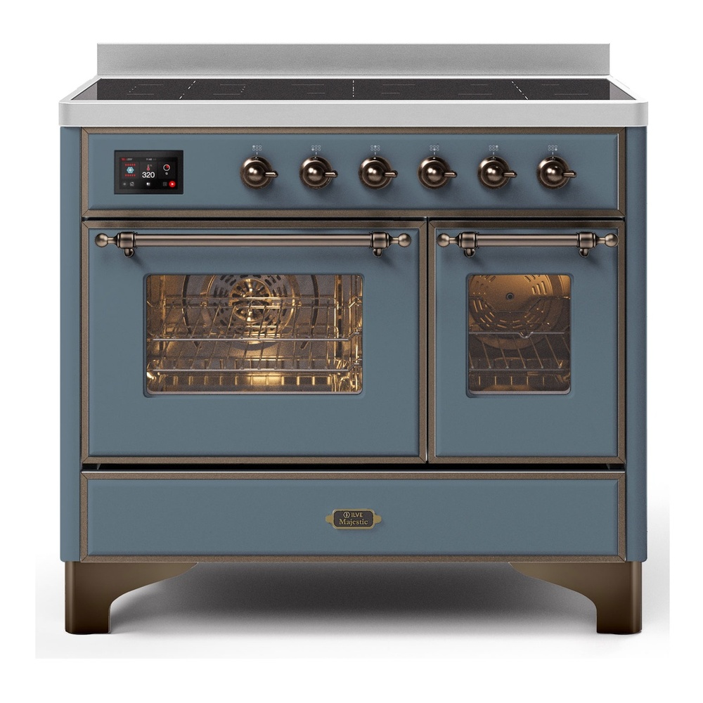 Majestic II Series 40 inch Freestanding Electric Induction Range with 6 Elements, Smoothtop Cooktop, 3.82 cu. ft. Total Oven Capacity, Convection Oven, Viewing Window, Warming Drawer, with Br