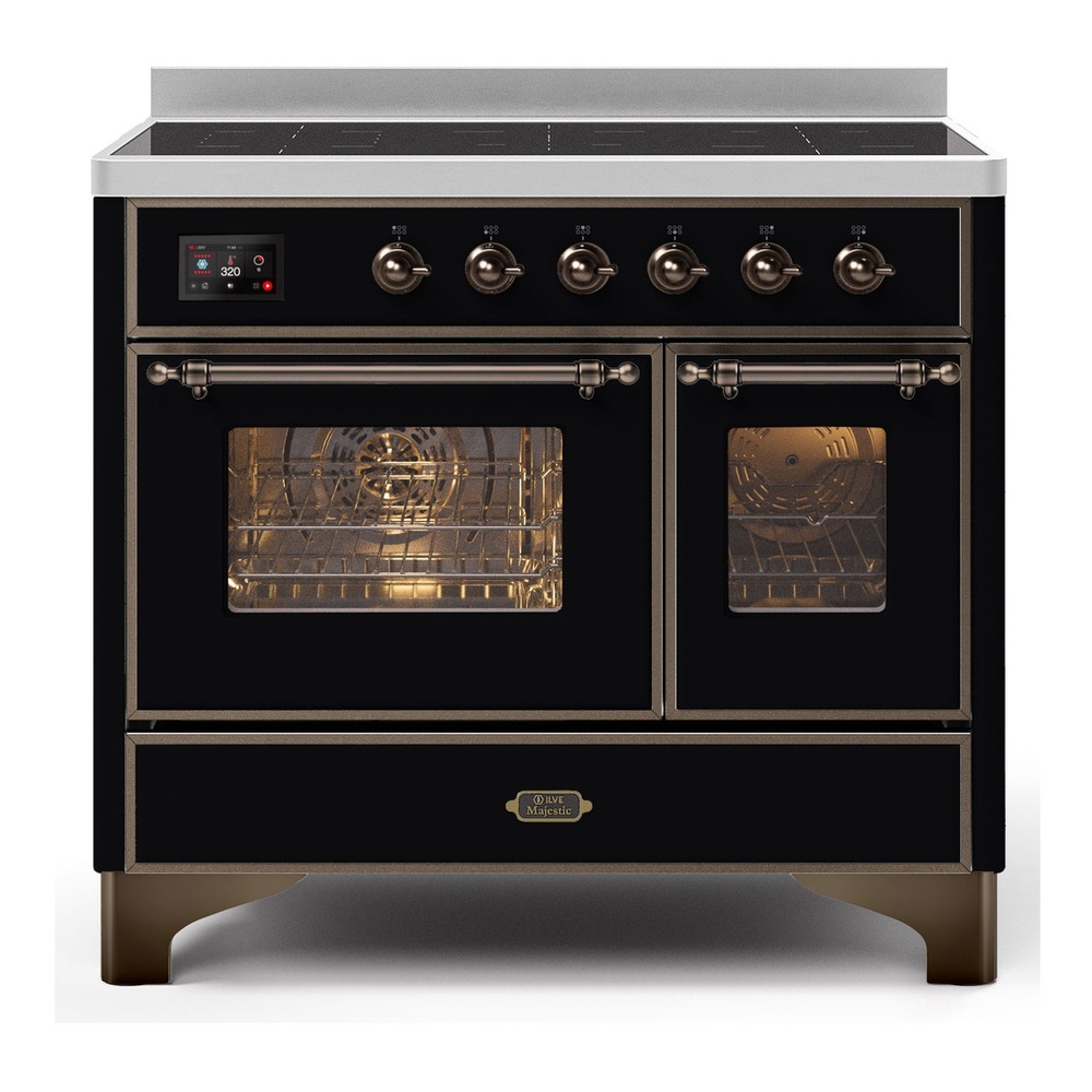 Majestic II Series 40 inch Freestanding Electric Induction Range with 6 Elements, Smoothtop Cooktop, 3.82 cu. ft. Total Oven Capacity, Convection Oven, Viewing Window, Warming Drawer, with Br
