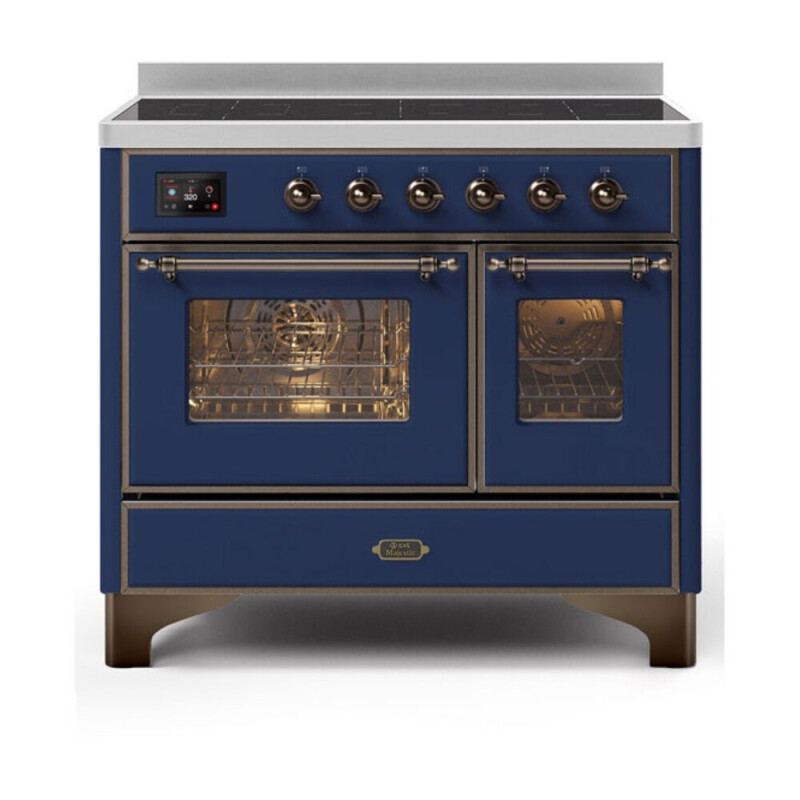 Majestic II Series 40 inch Freestanding Electric Induction Range with 6 Elements, Smoothtop Cooktop, 3.82 cu. ft. Total Oven Capacity, Convection Oven, Viewing Window, Warming Drawer, with Br