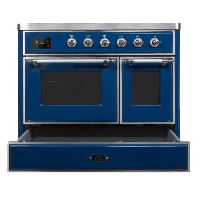 Majestic II Series 40 inch Freestanding Electric Induction Range with 6 Elements, Smoothtop Cooktop, 3.82 cu. ft. Total Oven Capacity, Convection Oven, Viewing Window, Warming Drawer, with Ch UMDI10NS3MBC