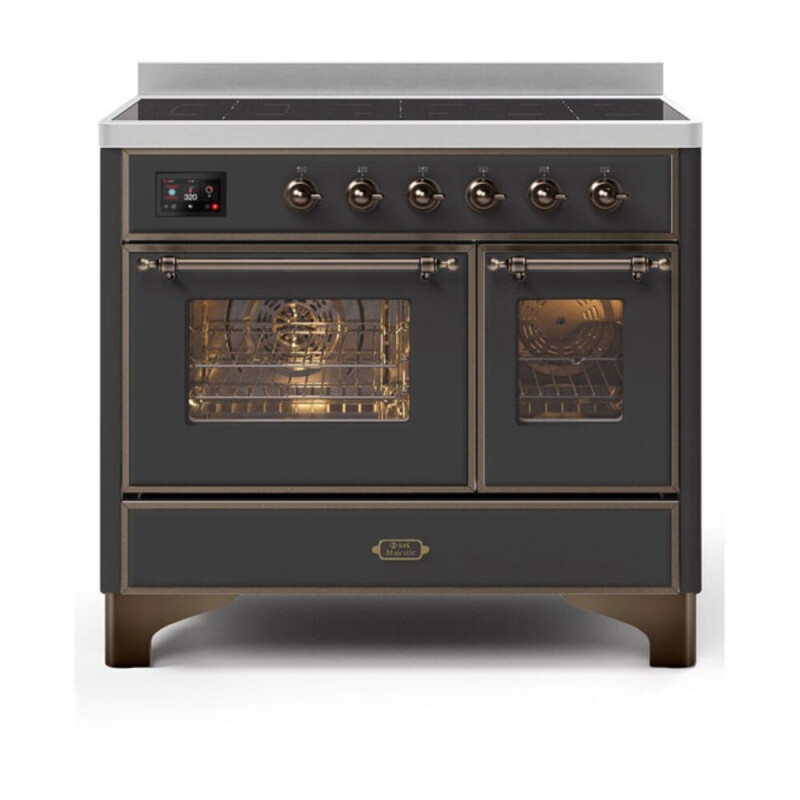 Majestic II Series 40 inch Freestanding Electric Induction Range with 6 Elements, Smoothtop Cooktop, 3.82 cu. ft. Total Oven Capacity, Convection Oven, Viewing Window, Warming Drawer, with Br