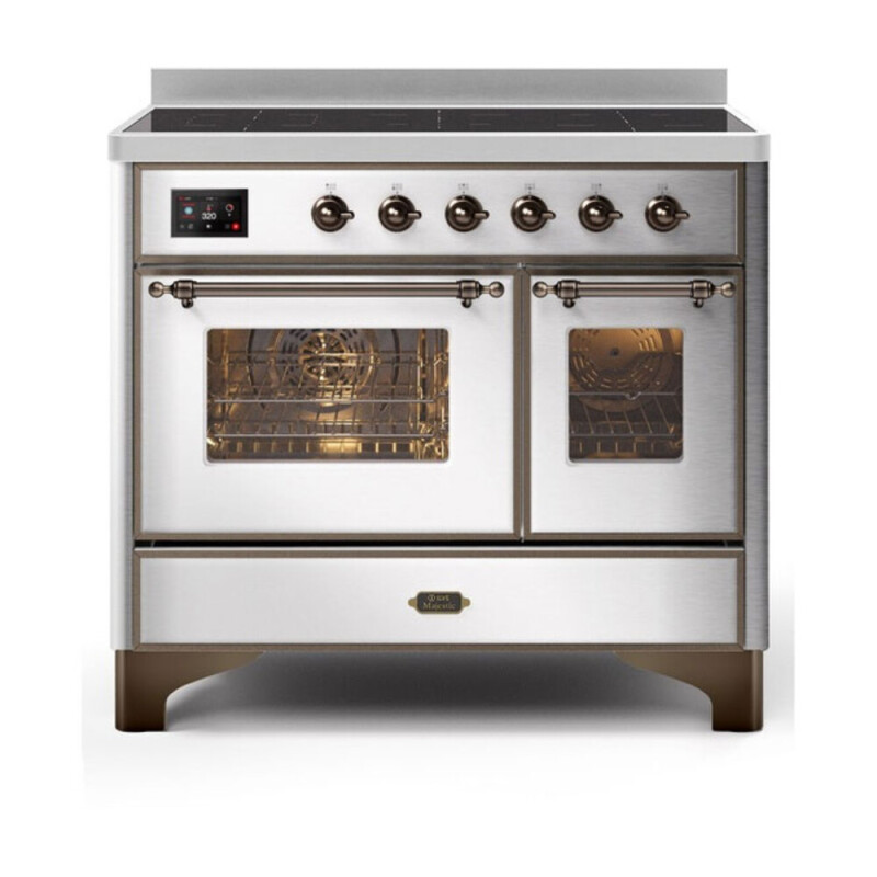 Majestic II Series 40 inch Freestanding Electric Induction Range with 6 Elements, Smoothtop Cooktop, 3.82 cu. ft. Total Oven Capacity, Convection Oven, Viewing Window, Warming Drawer, with Br