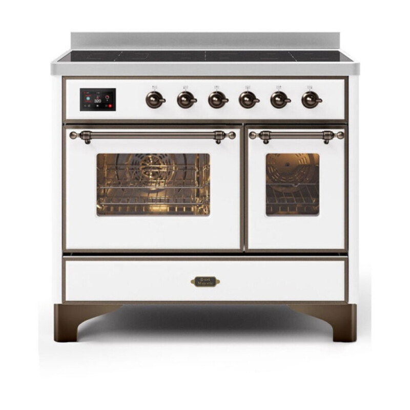 Majestic II Series 40 inch Freestanding Electric Induction Range with 6 Elements, Smoothtop Cooktop, 3.82 cu. ft. Total Oven Capacity, Convection Oven, Viewing Window, Warming Drawer, with Br