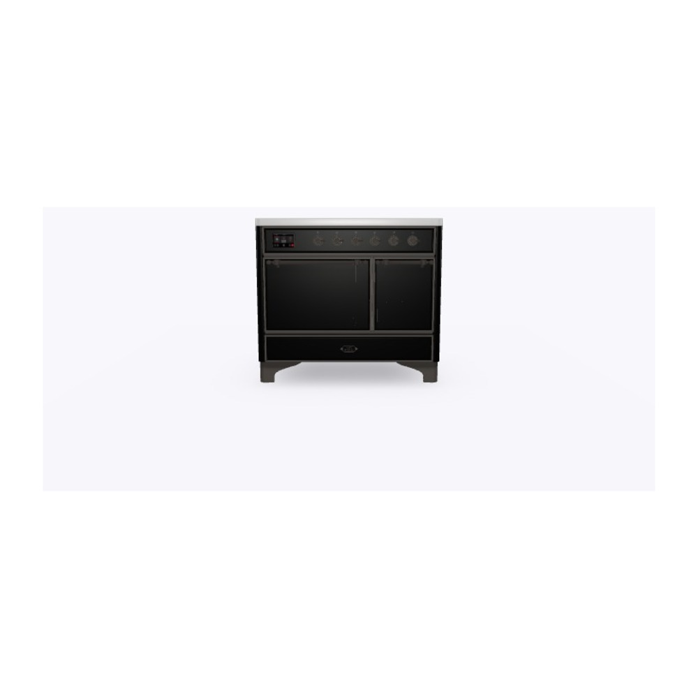 Majestic II Series 40 inch Freestanding Electric Induction Range with 6 Elements, Smoothtop Cooktop, 3.82 cu. ft. Total Oven Capacity, Convection Oven, Warming Drawer, with Bronze Trim UMDI10QNS3BKB