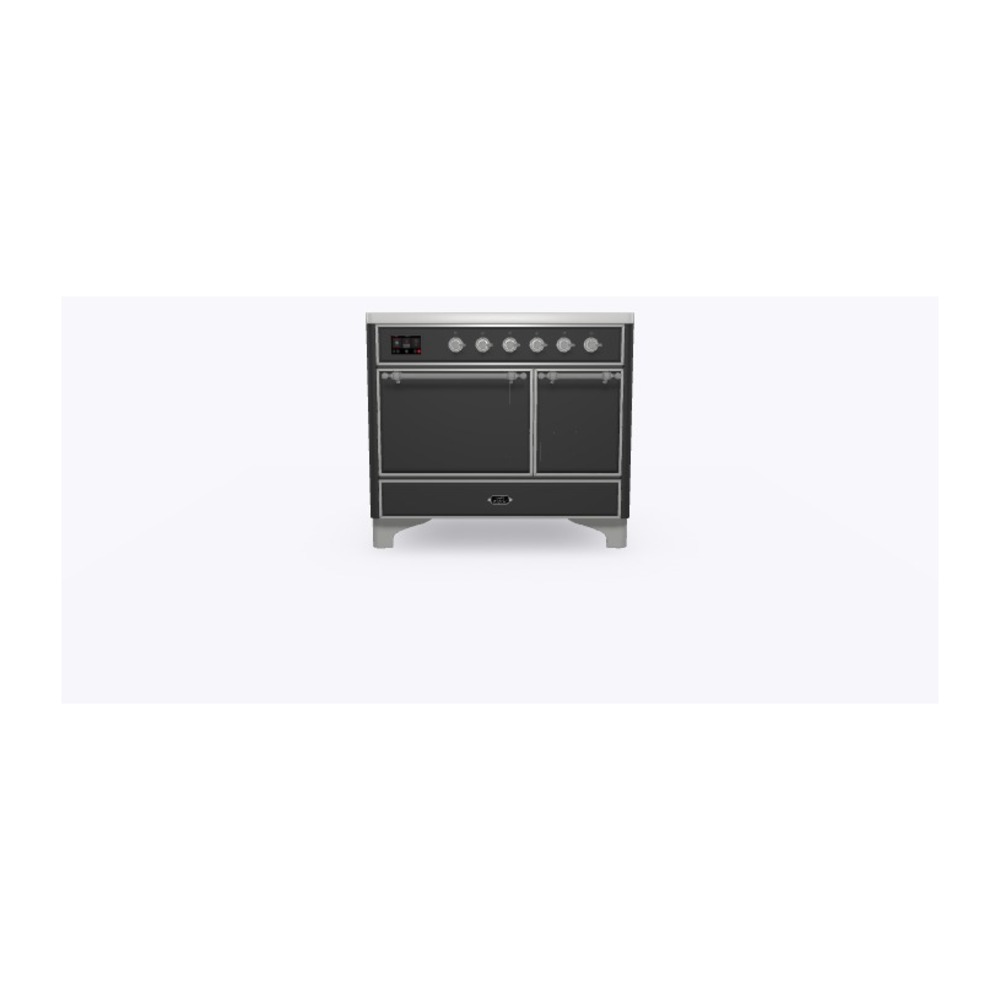 Majestic II Series 40 inch Freestanding Electric Induction Range with 6 Elements, Smoothtop Cooktop, 3.82 cu. ft. Total Oven Capacity, Convection Oven, Warming Drawer, with Chrome Trim UMDI10QNS3MGC