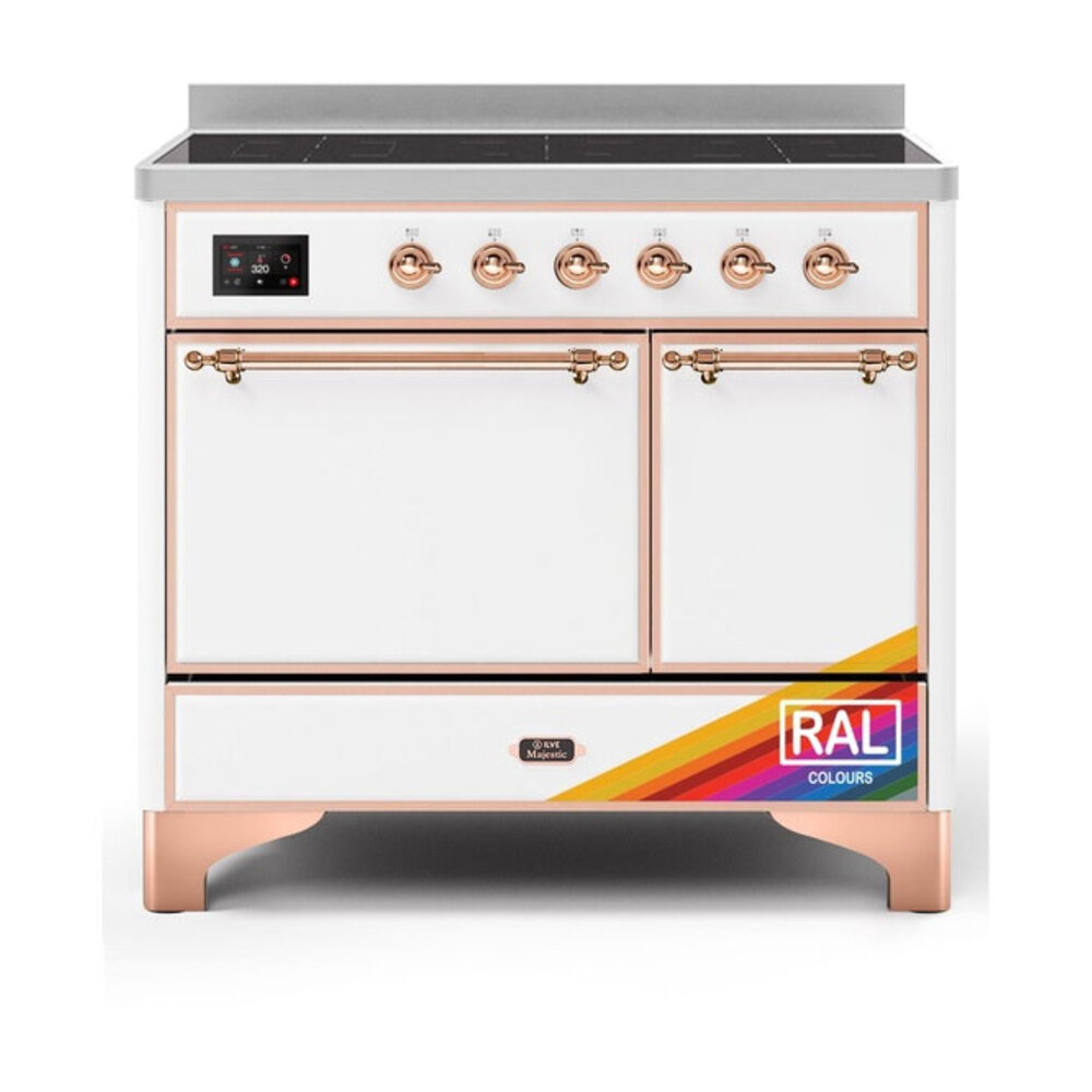 Majestic II 40 UMDI10QNS3RAP Freestanding Electric Range Range with Induction Double Oven with Solid Door with Copper knobs UMDI10QNS3RAP