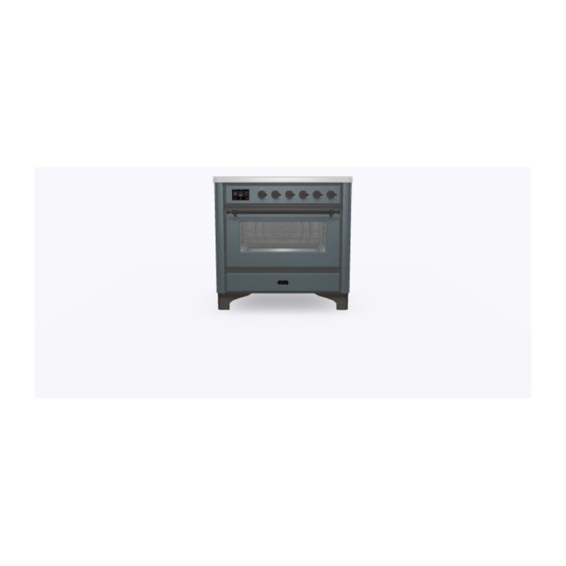 Majestic II Series 36 inch Freestanding Electric Induction Range with 5 Elements, Smoothtop Cooktop, 3.5 cu. ft. Total Oven Capacity, Convection Oven, Viewing Window, Storage Drawer, with Bro UMI09NS3BGB