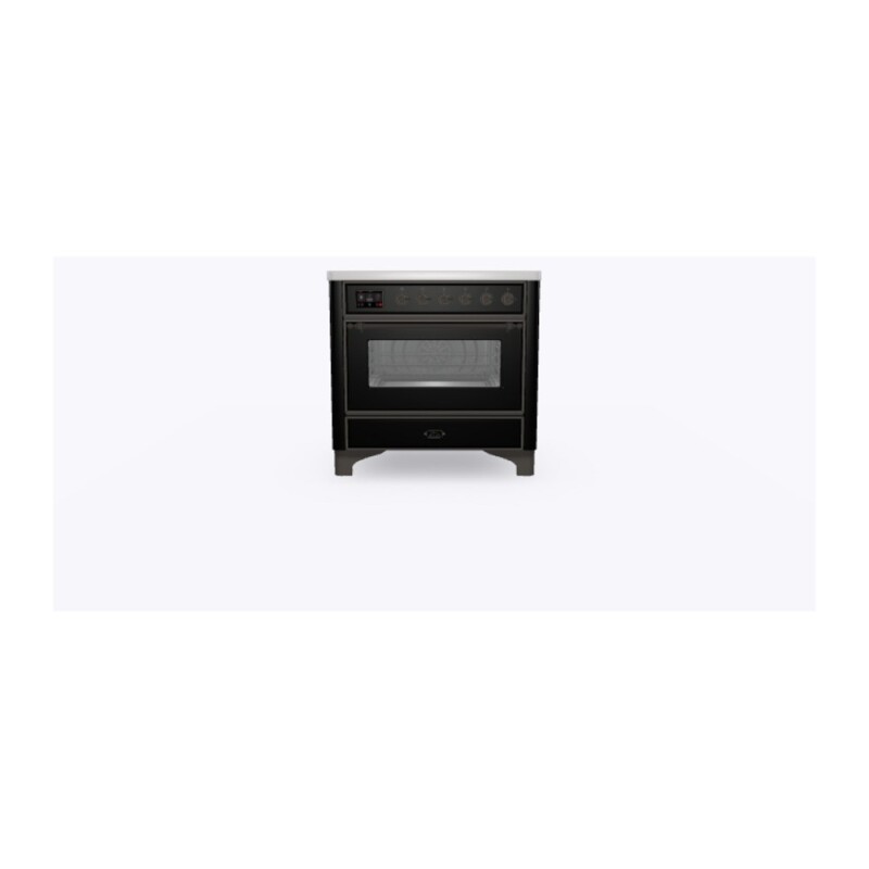 Majestic II Series 36 inch Freestanding Electric Induction Range with 5 Elements, Smoothtop Cooktop, 3.5 cu. ft. Total Oven Capacity, Convection Oven, Viewing Window, Warming Drawer, with Bro UMI09NS3BKB