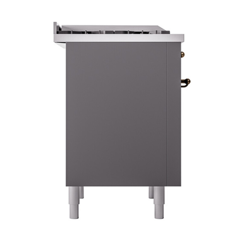 Nostalgie II Noblesse 36″ Dual Fuel Range (Natural Gas, Solid Door, Graphite Matte, Burnished) UN36FQNMPMGB