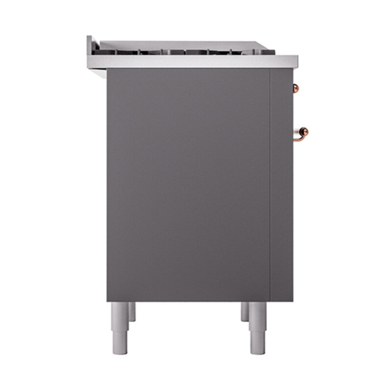 Nostalgie II Noblesse 36″ Dual Fuel Range (Natural Gas, Solid Door, Graphite Matte, Copper) UN36FQNMPMGP