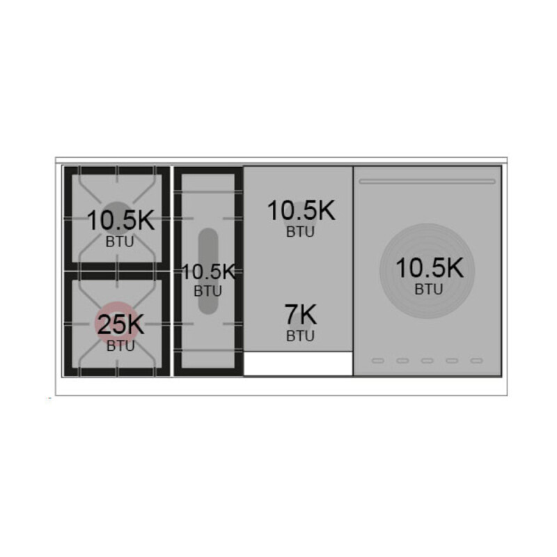 Nostalgie II Noblesse 48″ Dual Fuel Range  (5 Sealed Burners + Griddle + French Top, Natural Gas, Triple Glass Door, Blue Grey, Brass) UN48FSNMPBGG