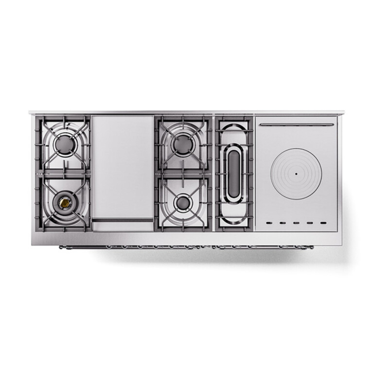 Nostalgie II Noblesse 60″ Dual Fuel Range (7 Sealed Burners + Griddle + French Top, Natural Gas, Triple Glass Door, Glossy Black, Chrome) UN60FSNMPBKC