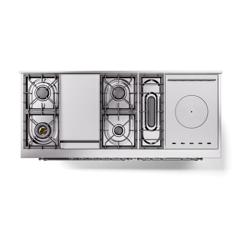 Nostalgie II Noblesse 60″ Dual Fuel Range (7 Sealed Burners + Griddle + French Top, Natural Gas, Triple Glass Door, Emerald Green, Chrome) UN60FSNMPEGC