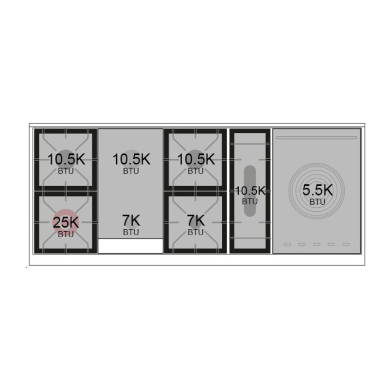 Nostalgie II Noblesse 60″ Dual Fuel Range      (7 Sealed Burners + Griddle + French Top, Natural Gas, Triple Glass Door, Stainless Steel, Chrome) UN60FSNMPSSC