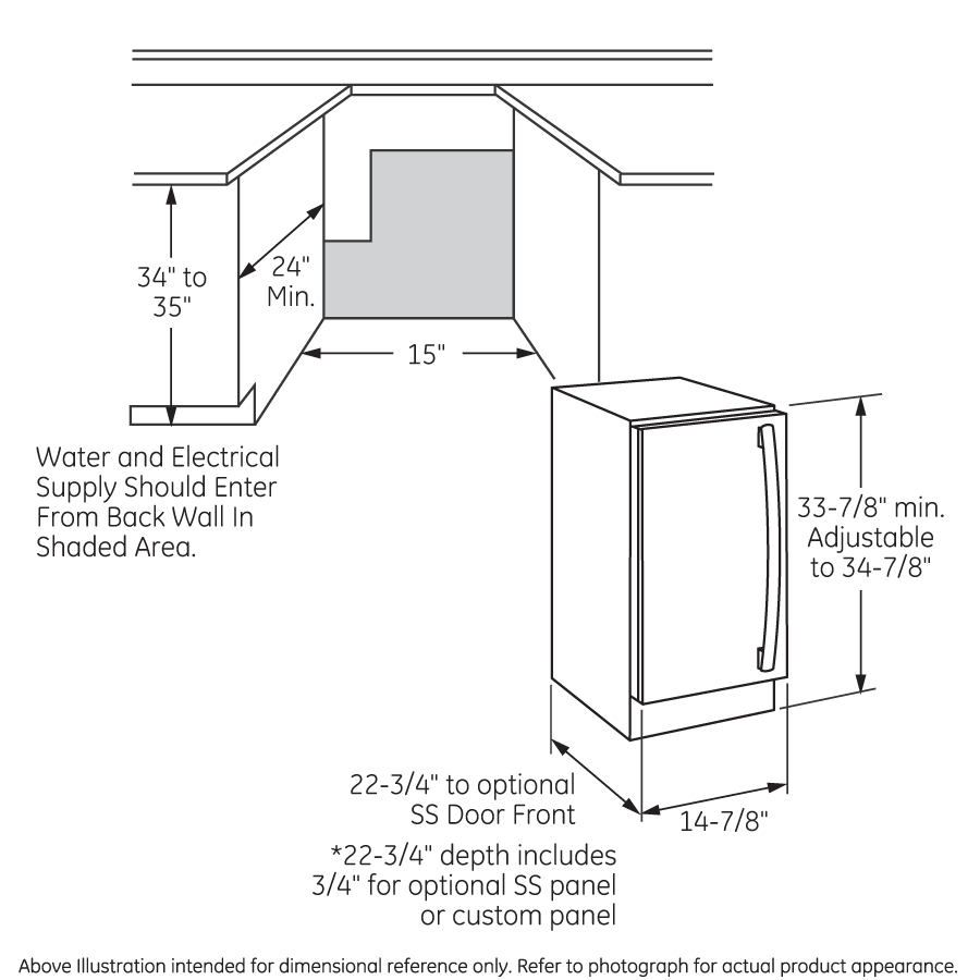 Ice Maker 15-Inch Panel-Ready - Nugget Ice UNC15NJII