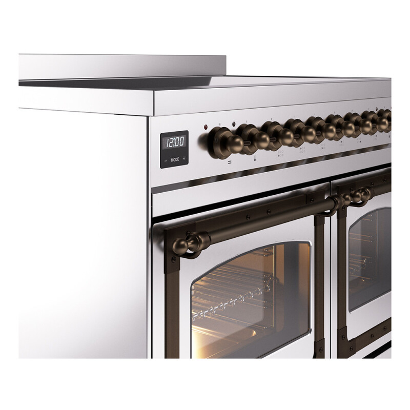 Nostalgie II Noblesse 40″ Induction Range  (Triple Glass Door, Stainless Steel, Burnished) UNDI406NMPSSB