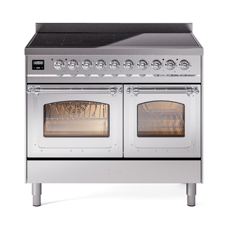 Nostalgie II Noblesse 40″ Induction Range  (Triple Glass Door, Stainless Steel, Chrome) UNDI406NMPSSC