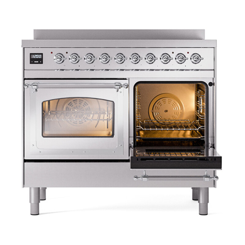 Nostalgie II Noblesse 40″ Induction Range  (Triple Glass Door, Stainless Steel, Chrome) UNDI406NMPSSC