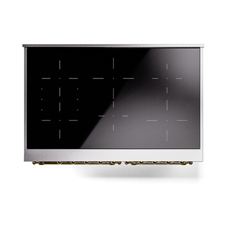 Nostalgie II Noblesse 40″ Induction Range  (Triple Glass Door, Stainless Steel, Brass) UNDI406NMPSSG