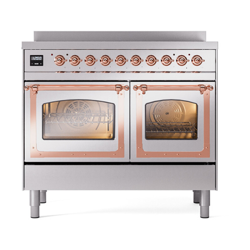 Nostalgie II Noblesse 40″ Induction Range  (Triple Glass Door, Stainless Steel, Copper) UNDI406NMPSSP