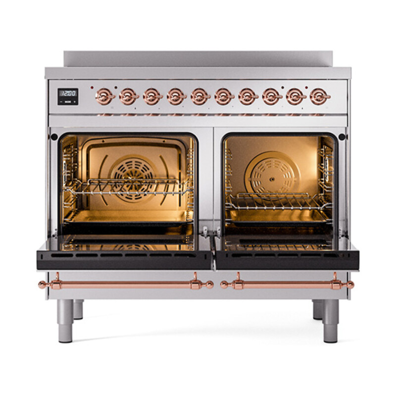 Nostalgie II Noblesse 40″ Induction Range  (Triple Glass Door, Stainless Steel, Copper) UNDI406NMPSSP