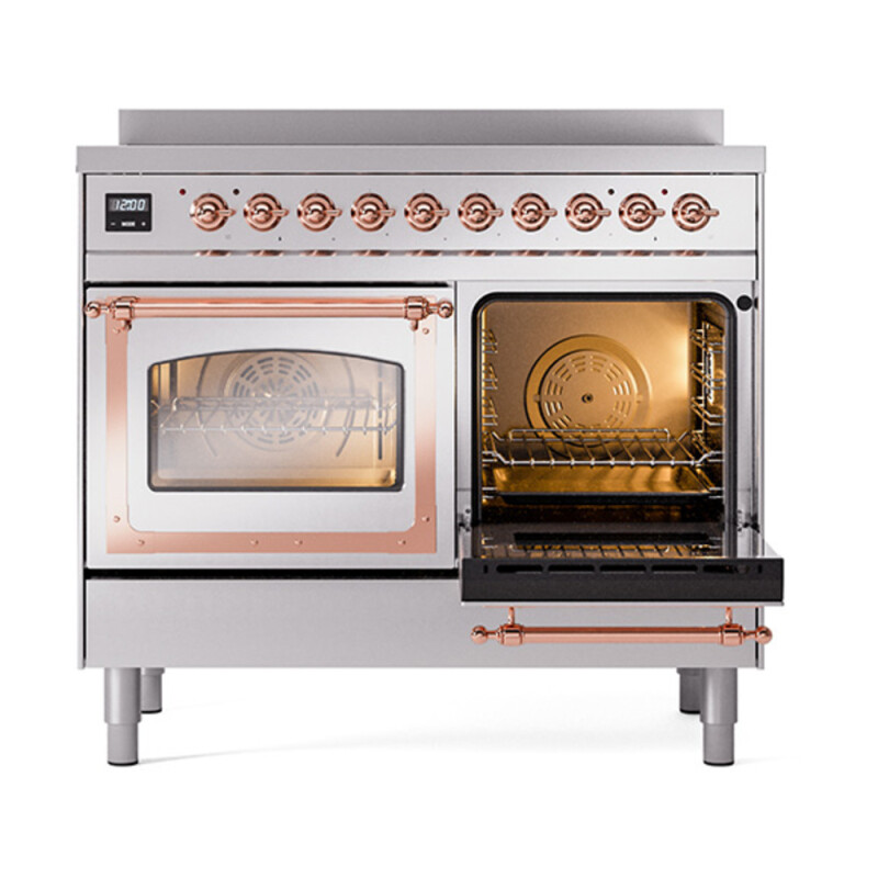 Nostalgie II Noblesse 40″ Induction Range  (Triple Glass Door, Stainless Steel, Copper) UNDI406NMPSSP