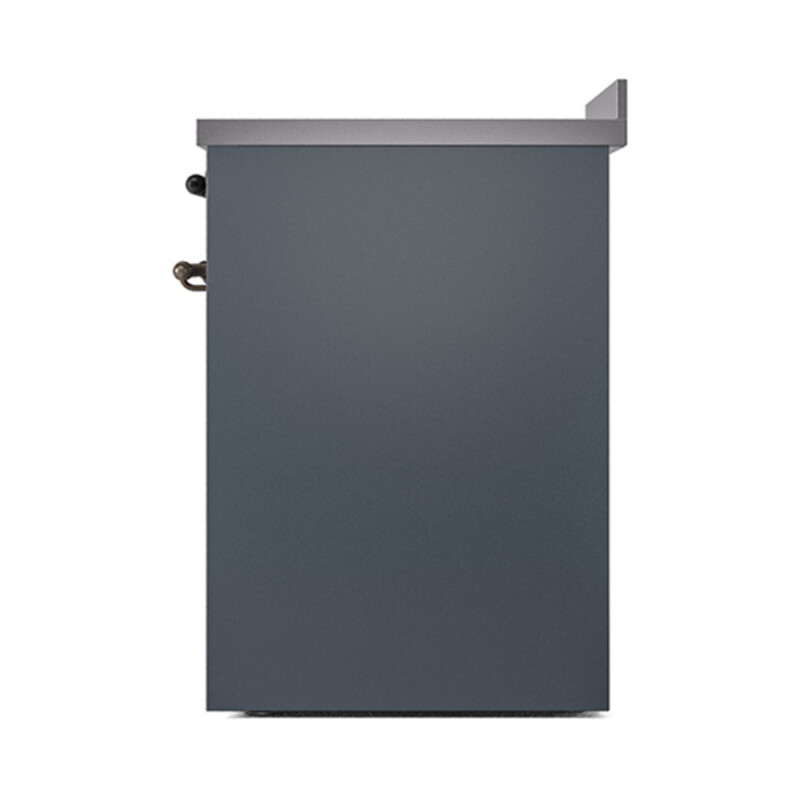 Nostalgie II Noblesse 30″ Induction Range (Solid Door, Blue Grey, Burnished) UNI304QNMPBGB