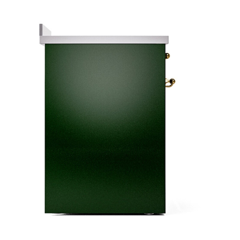 Nostalgie II Noblesse 30″ Induction Range (Solid Door, Emerald Green, Brass) UNI304QNMPEGG