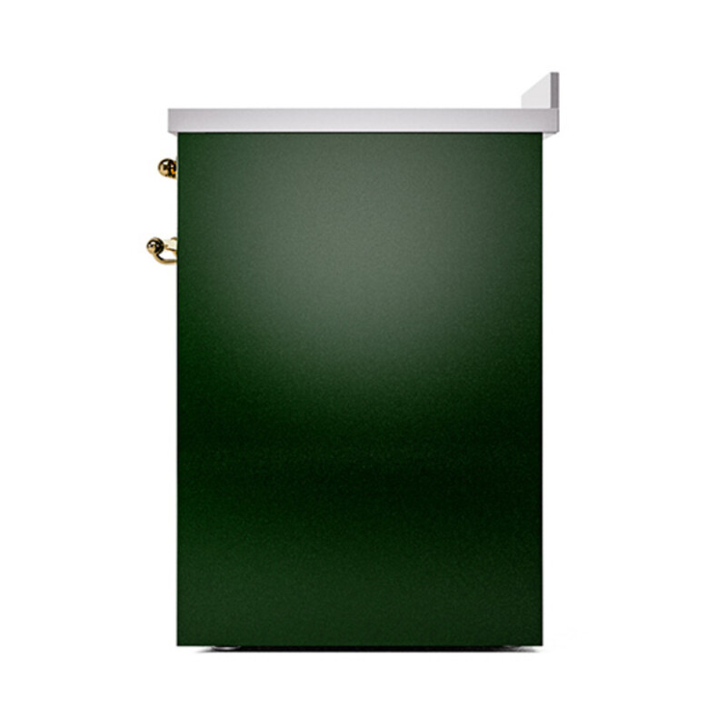 Nostalgie II Noblesse 30″ Induction Range (Solid Door, Emerald Green, Brass) UNI304QNMPEGG