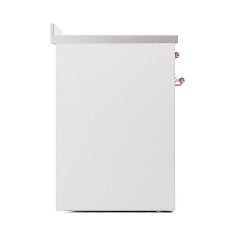 Nostalgie II Noblesse 30″ Induction Range (Solid Door, White, Copper) UNI304QNMPWHP
