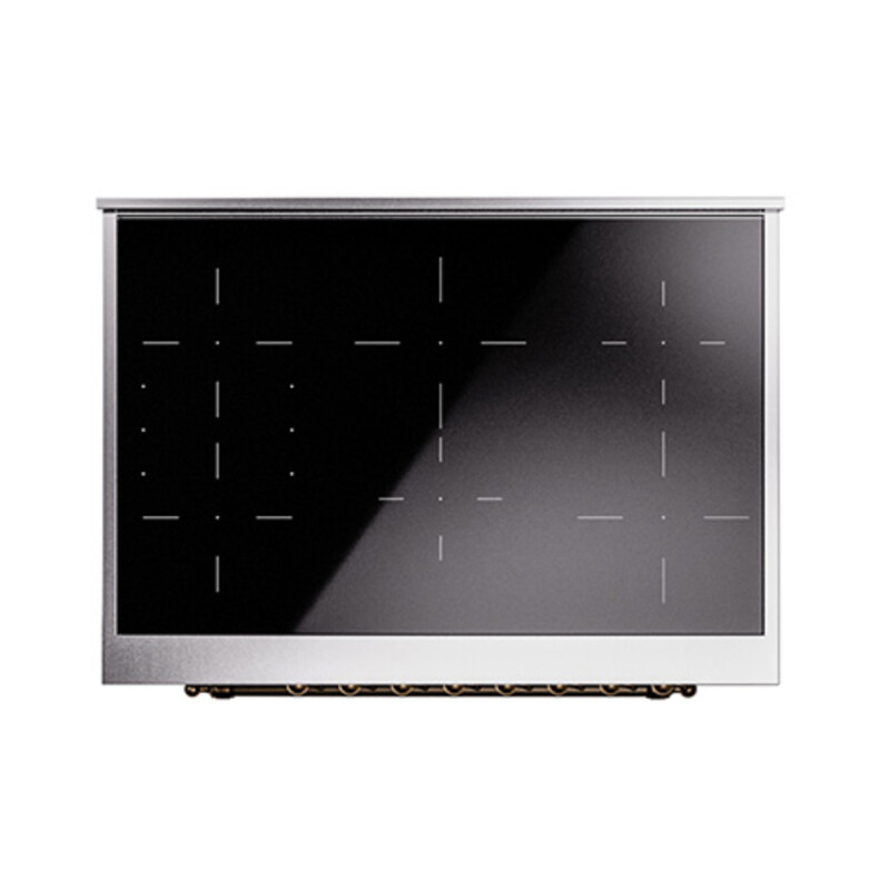 Nostalgie II Noblesse 36″ Induction Range   (Triple Glass Door, Burgundy, Burnished) UNI366NMPBUB
