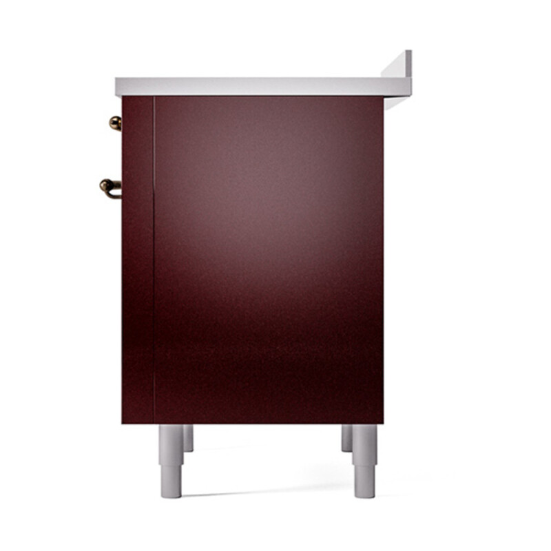 Nostalgie II Noblesse 36″ Induction Range (Solid Door, Burgundy, Burnished) UNI366QNMPBUB