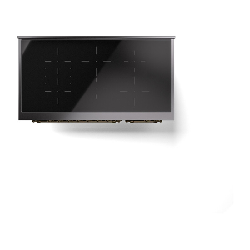 Nostalgie II Noblesse 48″ Induction Range  (Triple Glass Door, Blue Grey, Brass) UNI486NMPBGG