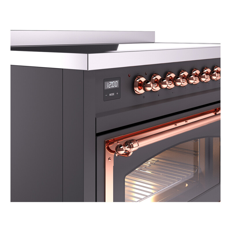 Nostalgie II Noblesse 48″ Induction Range  (Triple Glass Door, Graphite Matte, Copper) UNI486NMPMGP