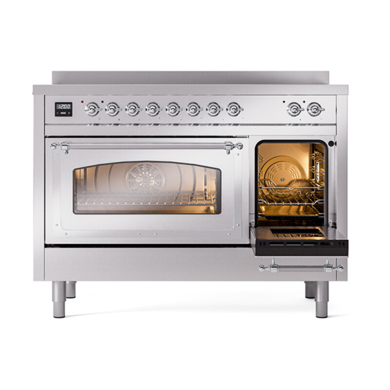 Nostalgie II Noblesse 48″ Induction Range  (Triple Glass Door, Stainless Steel, Chrome) UNI486NMPSSC