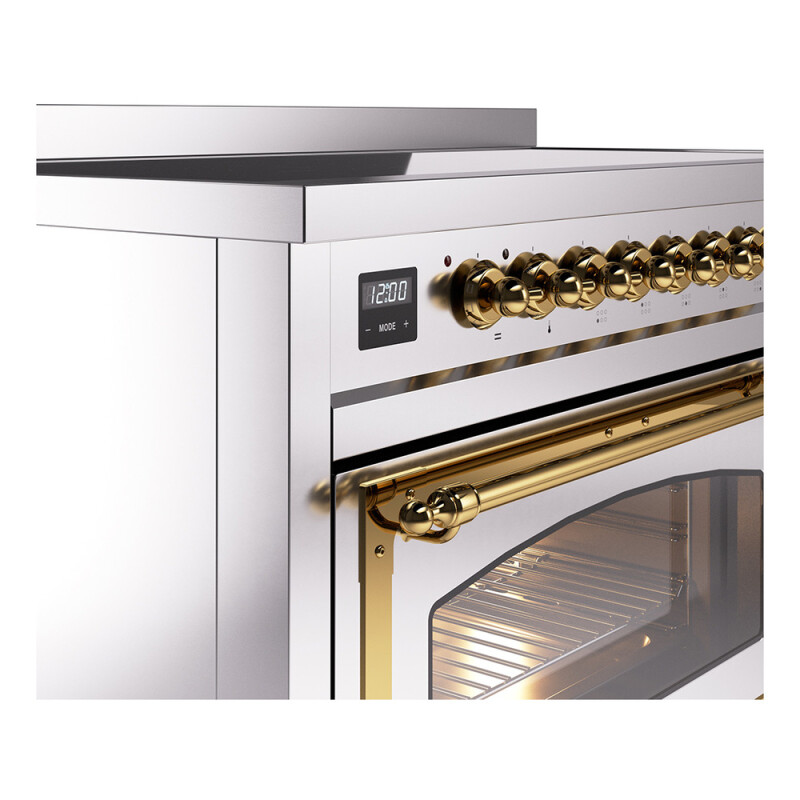 Nostalgie II Noblesse 48″ Induction Range  (Triple Glass Door, Stainless Steel, Brass) UNI486NMPSSG