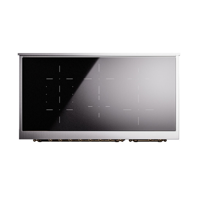 Nostalgie II Noblesse 48″ Induction Range  (Solid Door, Stainless Steel, Burnished) UNI486QNMPSSB