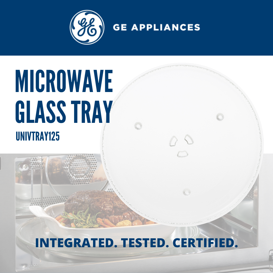Appliances 12.5 inch Microwave Glass Tray Replacement, UNIVTRAY125 UNIVTRAY125