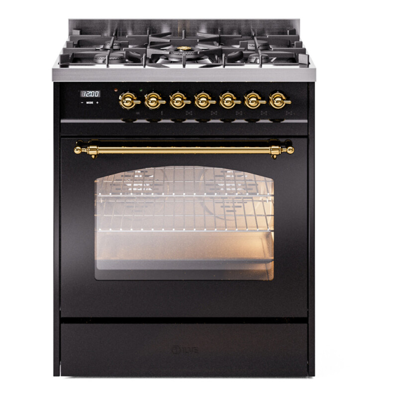 Nostalgie II Series 30 inch Freestanding Dual Fuel Range with Natural Gas, 5 Sealed Burners, 4 cu. ft. Total Oven Capacity, Convection Oven, Continuous Grates, Viewing Window, Storage Drawer