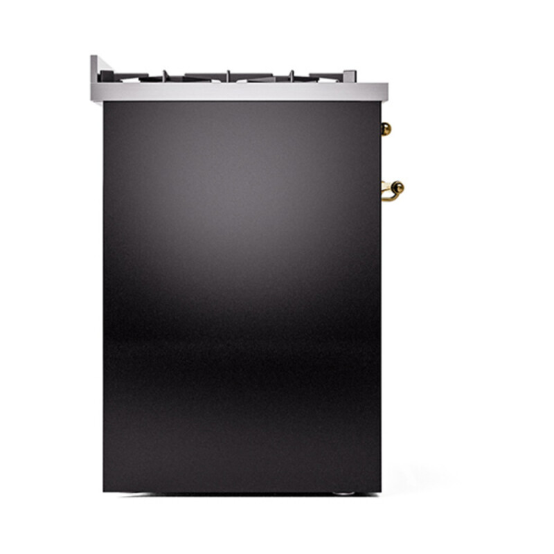 Nostalgie II Series 30 inch Freestanding Dual Fuel Range with Natural Gas, 5 Sealed Burners, 4 cu. ft. Total Oven Capacity, Convection Oven, Continuous Grates, Viewing Window, Storage Drawer  UP30NMPBKG