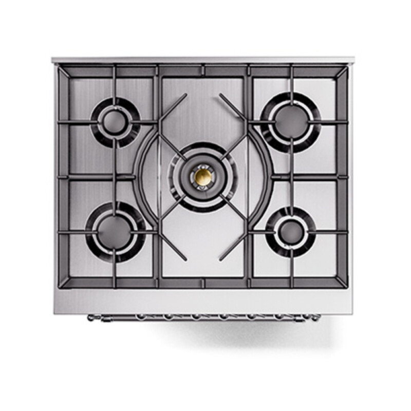 Nostalgie II 30 UP30NMPRAC Freestanding Dual Fuel Range with 5 Sealed Burners Single Oven with Triple Glass Door with Chrome knobs UP30NMPRAC