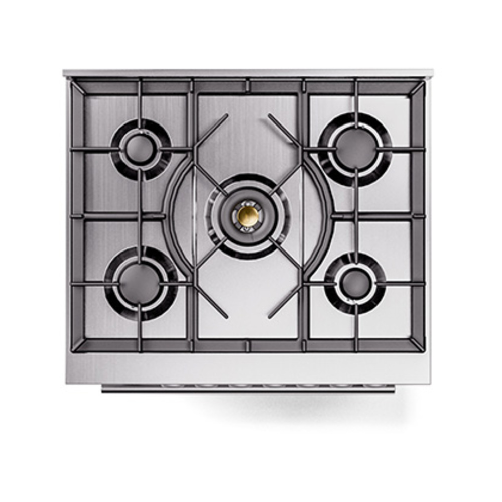 Professional Plus II 30 UP30QMPRA Freestanding Dual Fuel Range with 5 Sealed Burners Single Oven with Solid Door with Stainless Steel knobs UP30QMPRA