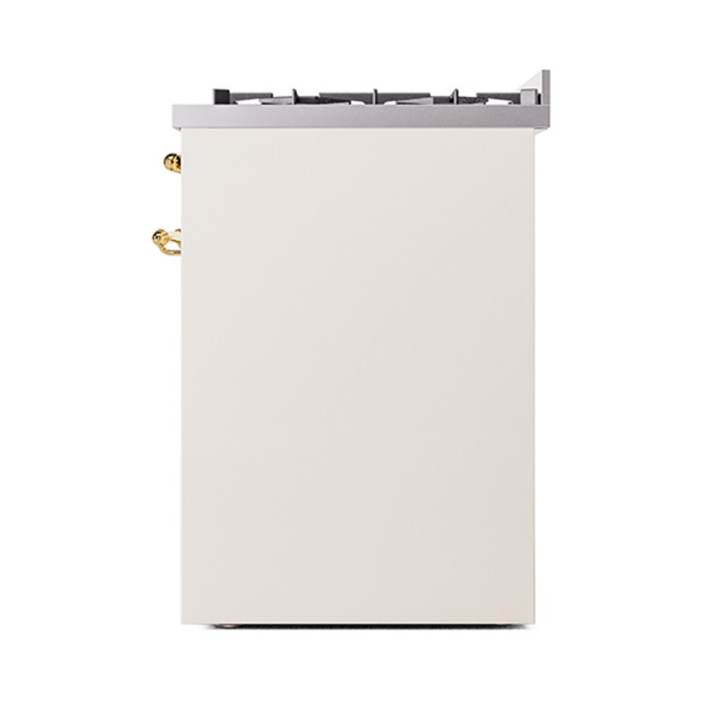 Nostalgie II 30 UP30QNMPAWG Freestanding Dual Fuel Range with 5 Sealed Burners Single Oven with Solid Door with Brass knobs UP30QNMPAWGLP