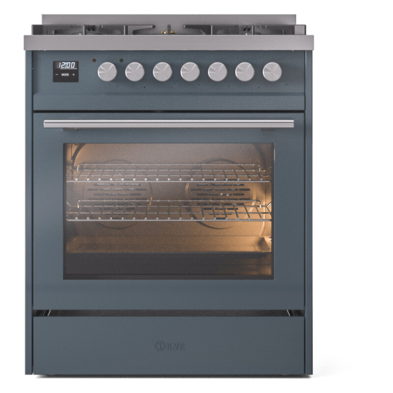 Professional Plus II 30 UP30WMPBG Freestanding Dual Fuel Range with 5 Sealed Burners Single Oven with Triple Glass Door with Stainless Steel knobs UP30WMPBGLP