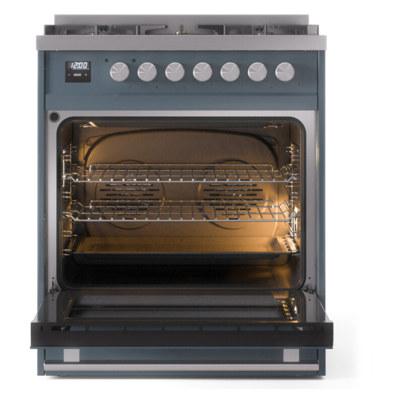 Professional Plus II 30 UP30WMPBG Freestanding Dual Fuel Range with 5 Sealed Burners Single Oven with Triple Glass Door with Stainless Steel knobs UP30WMPBGLP