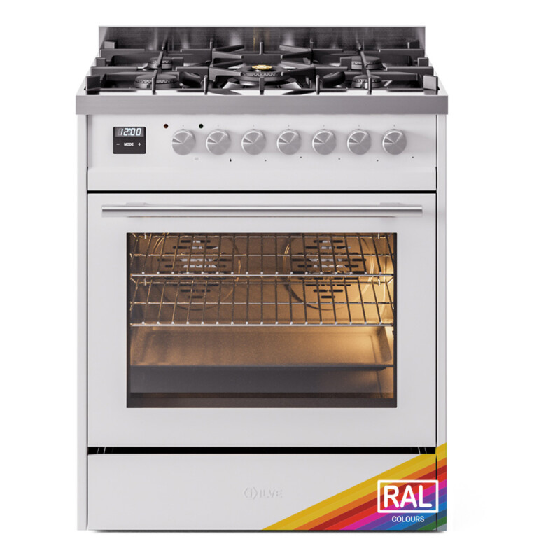 Professional Plus II 30 UP30WMPRA Freestanding Dual Fuel Range with 5 Sealed Burners Single Oven with Triple Glass Door with Stainless Steel knobs UP30WMPRALP
