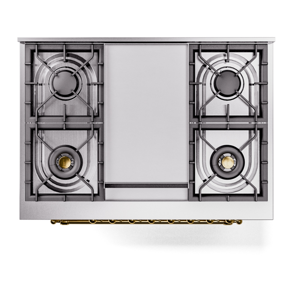 Nostalgie II Series 36 inch Freestanding Dual Fuel Range with Liquid Propane, 6 Sealed Burners, 3.5 cu. ft. Total Oven Capacity, Griddle, Convection Oven, Continuous Grates, Storage Drawer wi UP36FNMPAWGLP