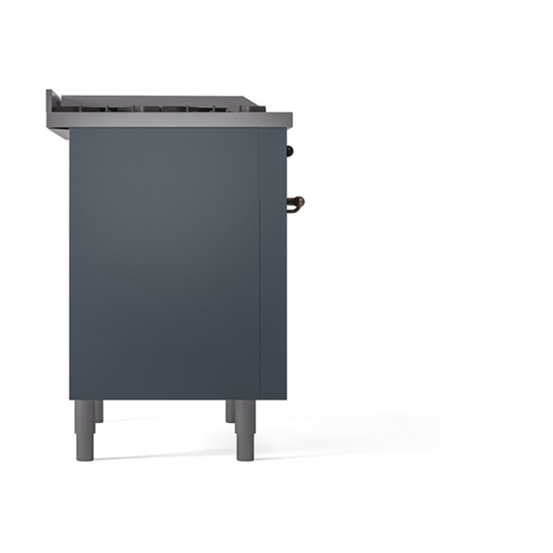 Nostalgie II 36 UP36FQNMPBGB Freestanding Dual Fuel Range with 6 Sealed Burners with Griddle Single Oven with Solid Door with Bronze knobs UP36FQNMPBGBLP